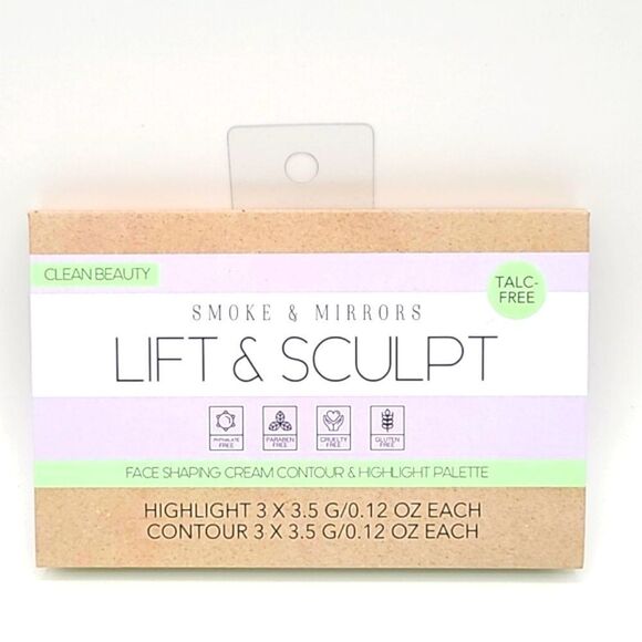 Clean Beauty Lift & Sculpt Face Shaping Cream Contour & Highlight Pallette, NIB - Picture 1 of 5